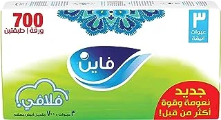 Fine Fluffy 2 Ply Facial Tissue Soft Pack, 700 Sheets (Pack of 3)