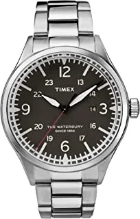 Timex Watch for Men, Quartz Movement, Analog Display, Silver Stainless Steel Strap-TW2R38700