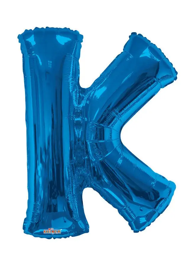 Kaleidoscope Letter K Royal Blue Shaped Balloon 34inch