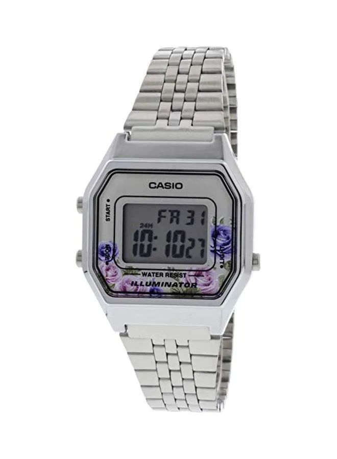 CASIO Women's Stainless Steel Digital Watch LA680WA-4CDF - 29 mm - Silver