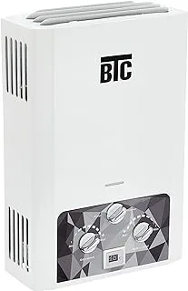 BTC Cylinder Gas Heater with Electric Charger, white - 6 Liters