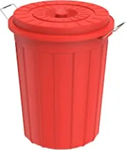 Cosmoplast IFHHDR207RD Plastic Round Multipurpose Drum With Lid, 70 Liters - Red