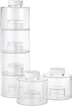 Generic Vertical acrylic spice set, clear, 6 pieces