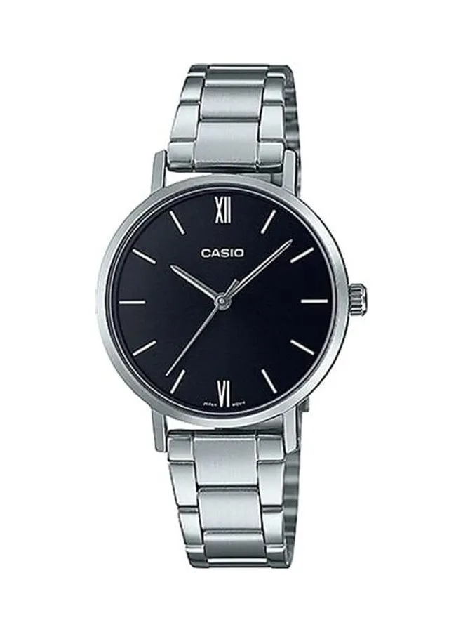 CASIO Women's Women Watch Analog Black Dial Stainless Steel Band LTP-VT02D-1AUDF