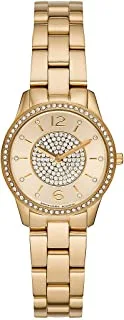 Michael Kors Watch for Men, Quartz Movement, Analog Display, Gold Gold Strap-MK6618