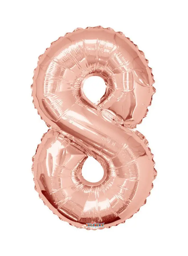 Kaleidoscope Number 8 Rose Gold Shaped Balloon