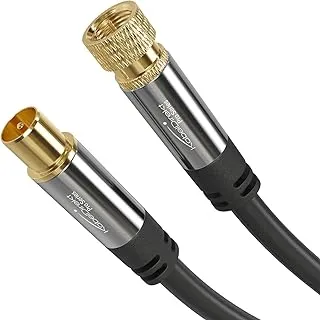 KabelDirekt – 3m SAT/TV Cable (75 Ohm HDTV SAT/TV cable, F-type connector – coax connector, coaxial cable for TV, HDTV, radio, DVB-T2, DVB-C, DVB-S) PRO Series