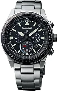 Seiko Prospex Watch for Men, Quartz Movement, Analog Display, Silver Stainless Steel Strap-SSC607P1