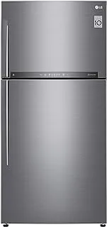 LG Stainless Steel Silver Fridge - GR-H822HLHU, 27 Cubic Feet - 520L