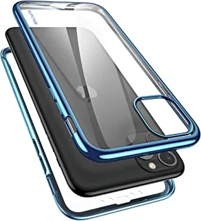 Supcase [unicorn beetle electro series] designed for apple iphone 11 pro 2019 5.8 inch case, metallic electroplated edges, slim full-body protective case with built-in screen protector (blue)