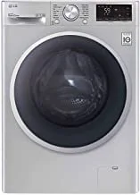 LG Vivace Washing Machine 9KG, with AI DD technology, Silver-LG ThinQ