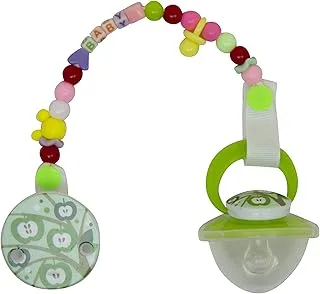 Safari baby cherry soother with cap and chain 0-6 m green