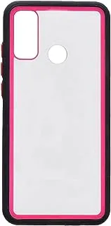 Back Cover Perfect Slim Hard Case With Silicone Protection Edges For Huawei P Smart 2020 - Black Pink