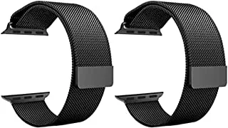 Strap watch magnetic 2pieces for apple watch size 42/44 black