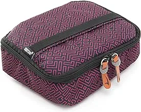 Mintra Unisex Printed Cooling Bag+ Lunch Box 1.4L Red Zigzag (19 X 16 Cm)