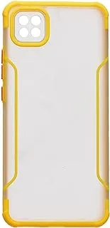 Generic Back Cover Slim Hard Case With Silicone Camera And Phone Protection Edges For Xiaomi Poco C3 - Yellow Orange