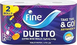 Fine Duetto - 2 Ply Toilet Tissue Paper - 2 Rolls