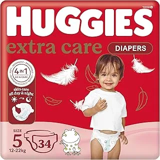 Huggies extra care diaper size 5 12-22kg 34pcs - made in europe