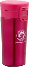 Black Bear Decorative Stainless Steel Mug with Plastic Lid (300ml) - Multicolor