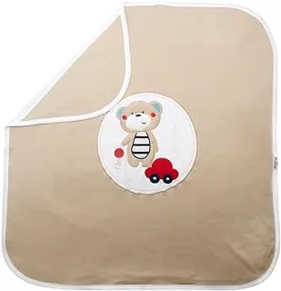 Hana4baby's Interlock Baby Blankets Embroidered Bear For Unisex-Camel