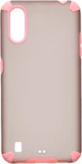 Generic Back Cover Modern Slim Hard Case With Silicone Camera And Phone Protection Edges For Samsung Galaxy A01 - Pink