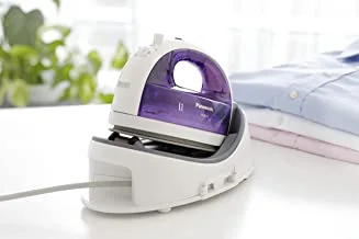 Panasonic Cordless steam iron with multi direction Sole plate 220-240 V, 1300-1550 W, Violet & White ,NI- WL30VTD