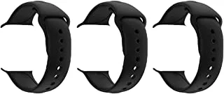 Strap watch silicon 3 pieces for apple watch size 38/40 black