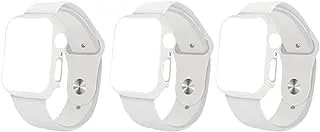 Strap watch silicon 2 pieces for apple watch size 22 white