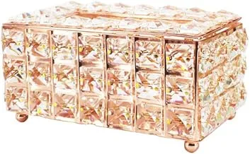 Generic Primst decorative crystal tissue box, tabletop tissue holder case, dressing tables decoration napkin organizer, bling gift for mom and girlfriend