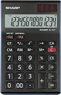 Sharp 14-digit electronic tax calculator el-144t-bl