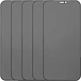 Tempeard Privacy Glass Screen Protector Set Of 5 Pieces For Apple Iphone 12 Pro - Clear Black