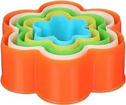 Yasin 5 piece set assorted sizes, multi color cookie cutter set