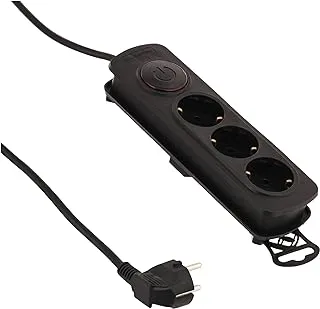 Elios power strip 3 dual output 2m - black