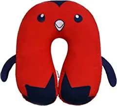 Hana4baby's microfiber Baby Stand Pillow With Music Shape Penguin For Unisex-Red