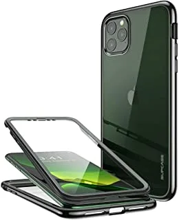 Supcase [unicorn beetle electro series] designed for apple iphone 11 pro max 2019 6.5 inch case, metallic electroplated edges, slim full-body protective case with built-in screen protector (black)