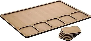 Generic Wooden snacks plate - brown