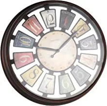 Circular wall clock modern, with battery operated,for home, office, kitchen, classroom and more - multi colors(swi522)