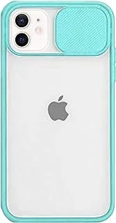 For apple iphone 12 mini 5.4 case silicone with camera protector - turquoise