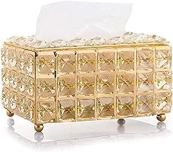 Other Tissue Case Storage Box Shinning Gold Crystal Paper Container