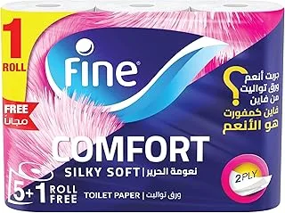 Fine Comfort - 2 Ply Toilet Tissue Paper - 6 Rolls