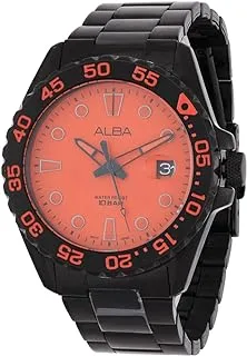 Alba Watch for Men, Quartz Movement, Analog Display, Black Stainless Steel Strap-AS9N17X