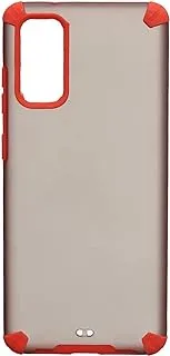 Generic Back cover modern slim hard case with silicone camera and phone protection edges for samsung galaxy s20 - red