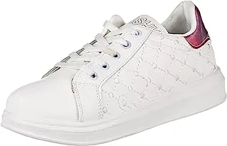 Al Baraem Plain casual lace -up sneakers with stylish stitches,White faux leather Ãƒâ€” Color,38 EU