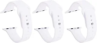 Strap watch silicon 3 pieces for apple watch size 42/44 white