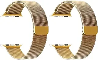 Strap Watch magnetic 2 pieces For Apple Watch size 42/44 gold