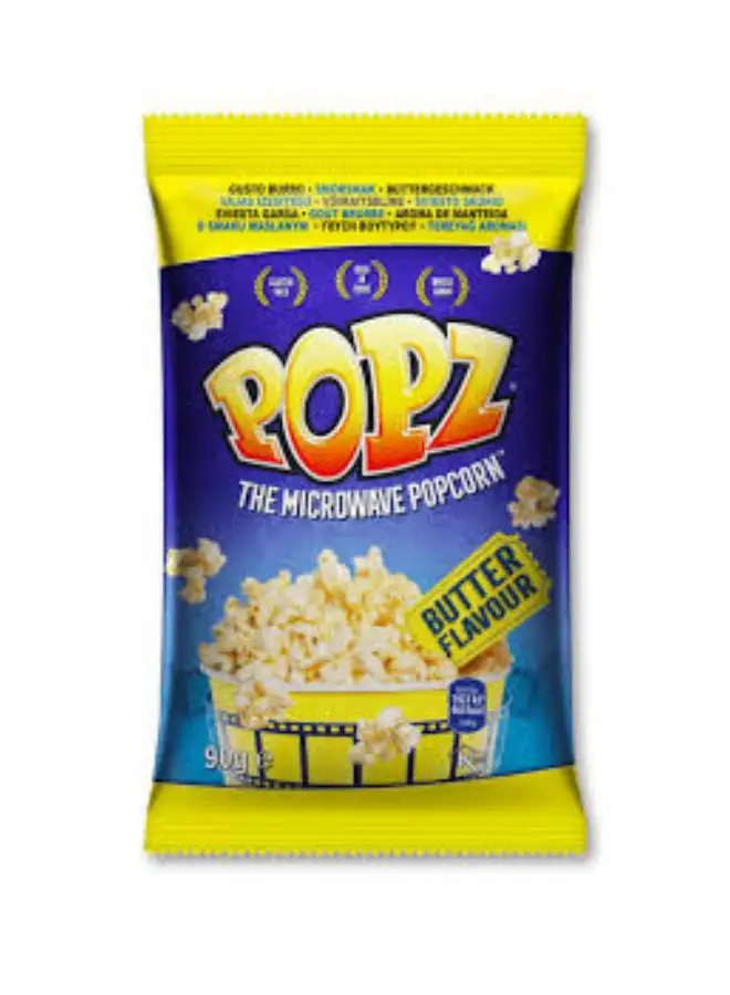 POPZ Butter Microwave Popcorn 90grams