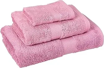 Jacquarddina Egyptian Towel Set in Cashmere (Queen) - 100% Cotton, Quick-Dry, 3 Pieces - Luxurious and Absorbent for Home and Spa Use