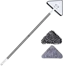 Triangle cleaning mop, extendable triangle mop rotatable adjustable cleaning mops wall mop triangular microfibre wall cleaning mop dust mop home wall ceiling floor home cleaning mop