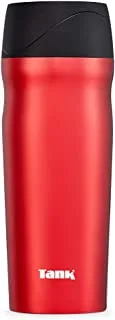 Tank Stainless Steel Tumbler 450mL, 360° Push Button Lid, Up to 6HRs Hot, Red