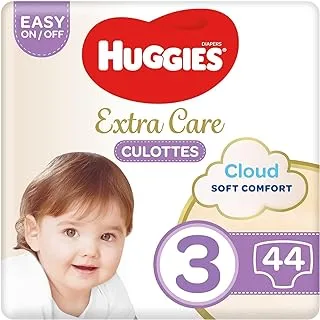 Huggies Active Baby Pants - Size 3, 6-11 Kg, 44 Diapers Pants - Made in Europe